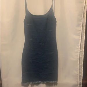 Blue jean body con dress